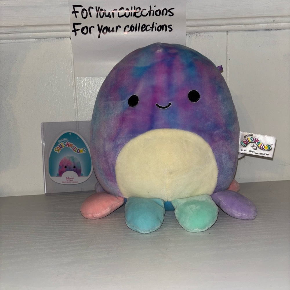 Squishmallows 7 inch Plush Soft Mary Octopus Tye Dye Kellytoy NWT Fast Shipping